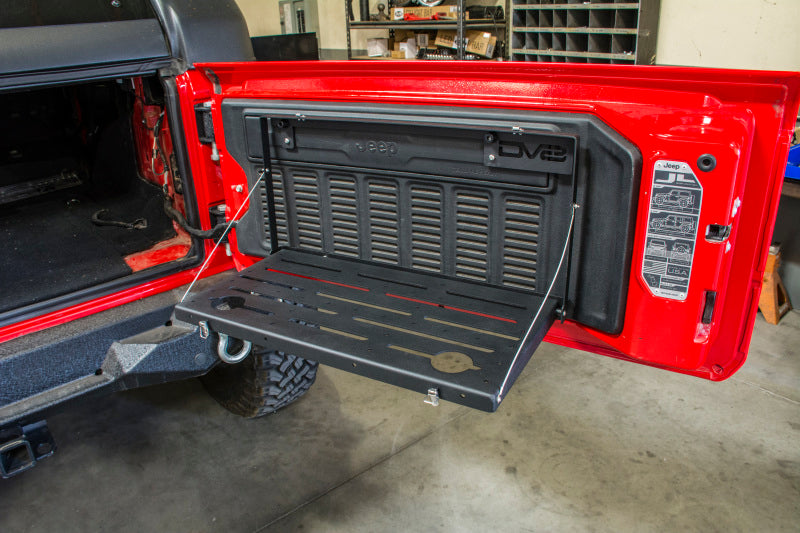 DV8 Jeep JL Tailgate Mounted Table (Trail Table) - Black Tailgate Accessories DV8 Offroad