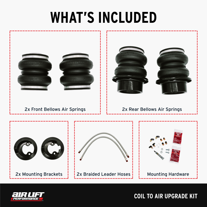 Air Lift 17-23 Tesla Model 3 (AWD) / 20-24 Tesla Model Y (AWD) Coil to Air Upgrade Kit Coilovers Air Lift