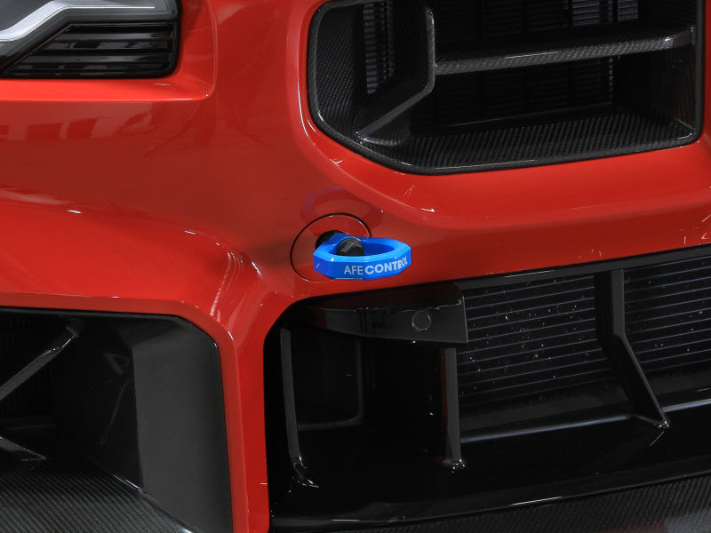 aFe 23-25 BMW M2 (G87) CONTROL Front / Rear Tow Hook - Blue Tow Hooks aFe