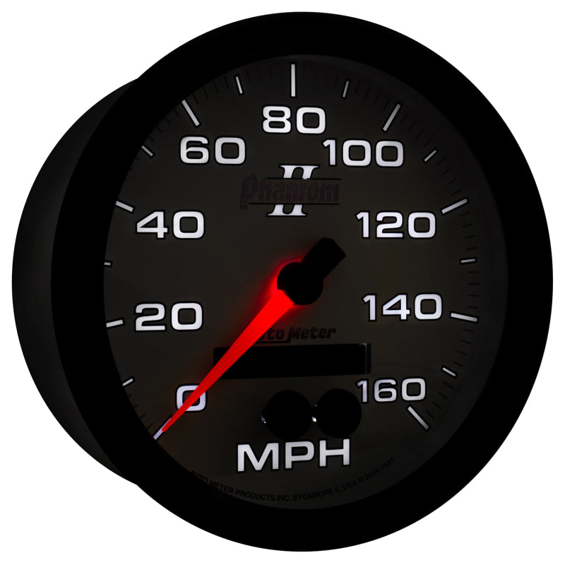 Autometer Phantom II 5in 0-140MPH In-Dash Electronic GPS Programmable Speedometer Gauges AutoMeter