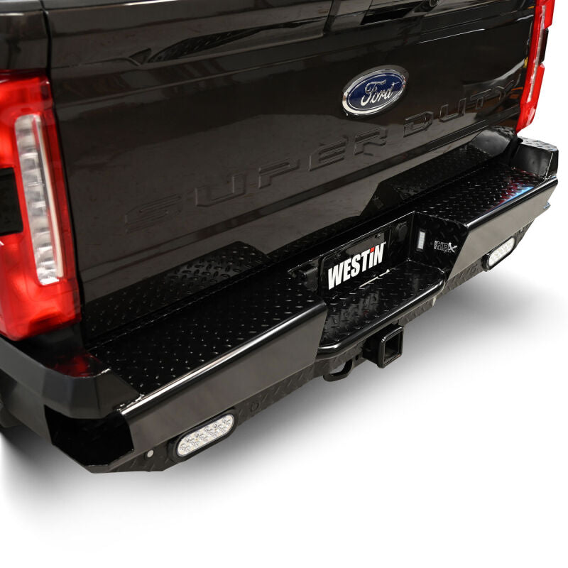 Westin 23-25 Ford F-250/350/450/550/600 HDX Bandit Rear Bumper - Black Bumpers - Steel Westin