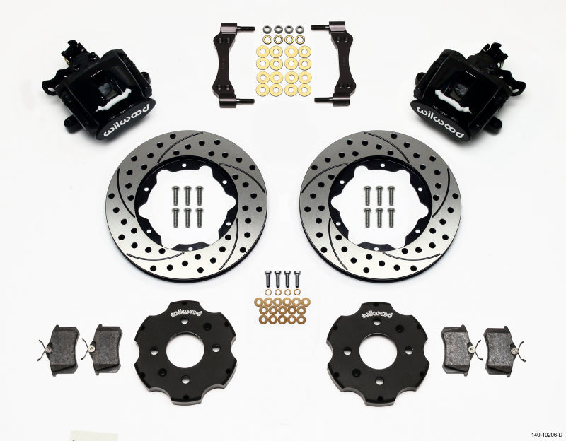 Wilwood Combination Parking Brake Rear Kit 11.00in Drilled Civic / Integra Disc 2.39 Hub Offset Brake Calipers - Perf Wilwood
