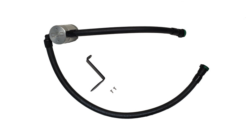 J&amp;L 23-26 Ford F-250/F-350 6.8L;7.3L Oil Separator 3.0 Passenger Side - Clear Anodized Oil Separators J&L