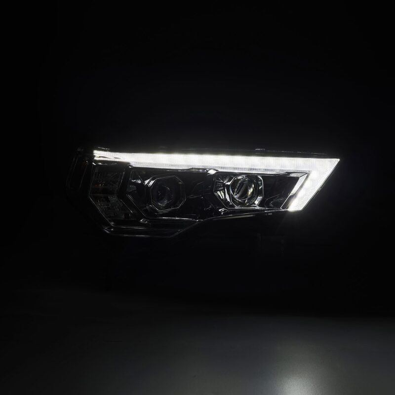 AlphaRex 14-22 Toyota 4Runner PRO-Series Projector Headlights Black w/Seq. Sig. + DRL Headlights AlphaRex