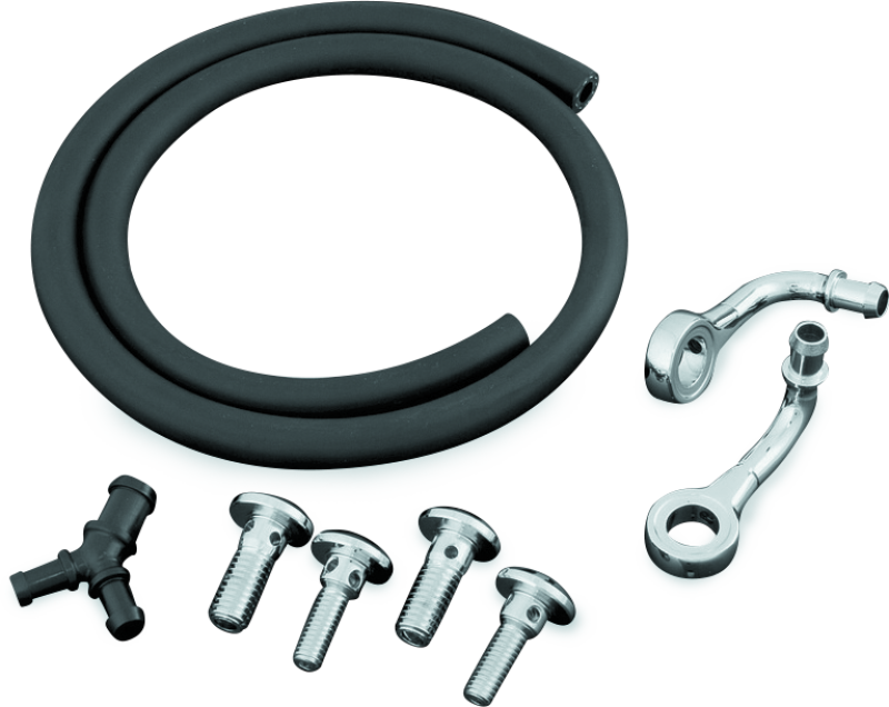 Kuryakyn Bluegrass Breather Kits 93-06 with CV Carb, 01-17 Delphi(ex. 08-17 Touring) PCV Valves Kuryakyn