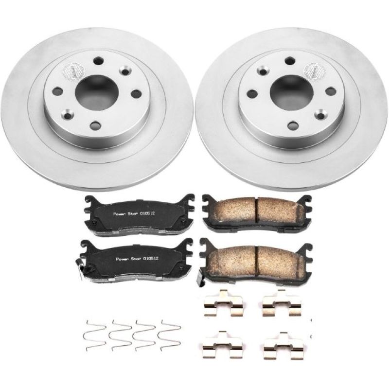 Power Stop 97-03 Ford Escort Rear Z17 Evolution Geomet Coated Brake Kit Brake Kits - Performance Blank PowerStop