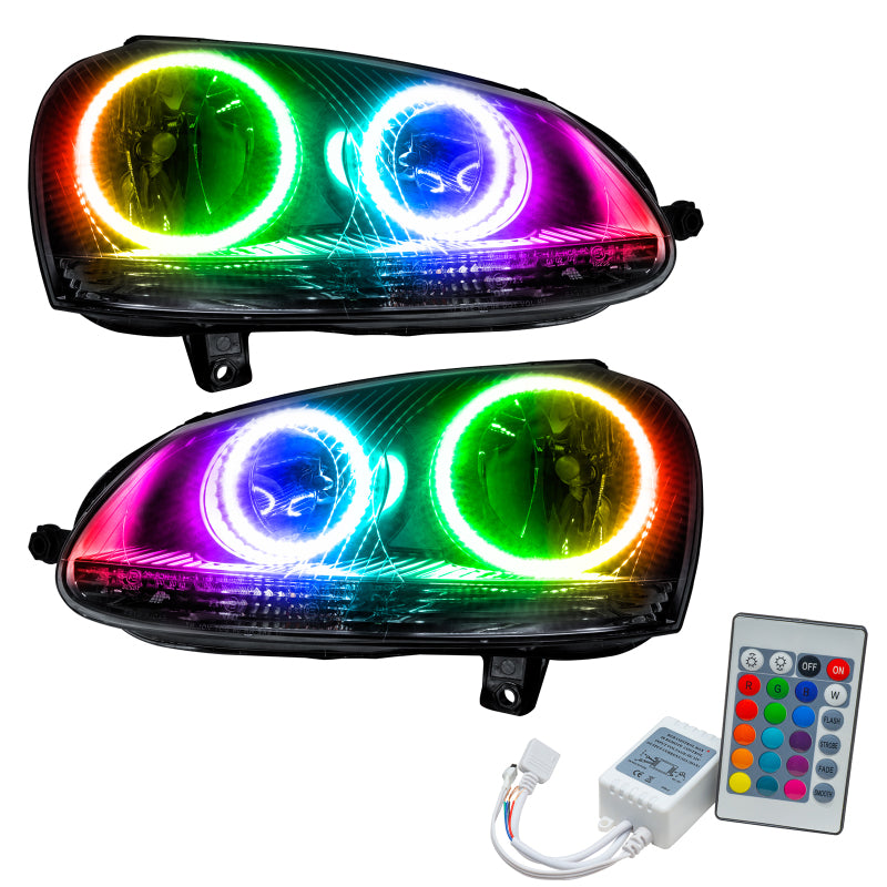 Oracle 06-10 Volkswagen Jetta SMD HL - Chrome - ColorSHIFT w/ Simple Controller Headlights ORACLE Lighting