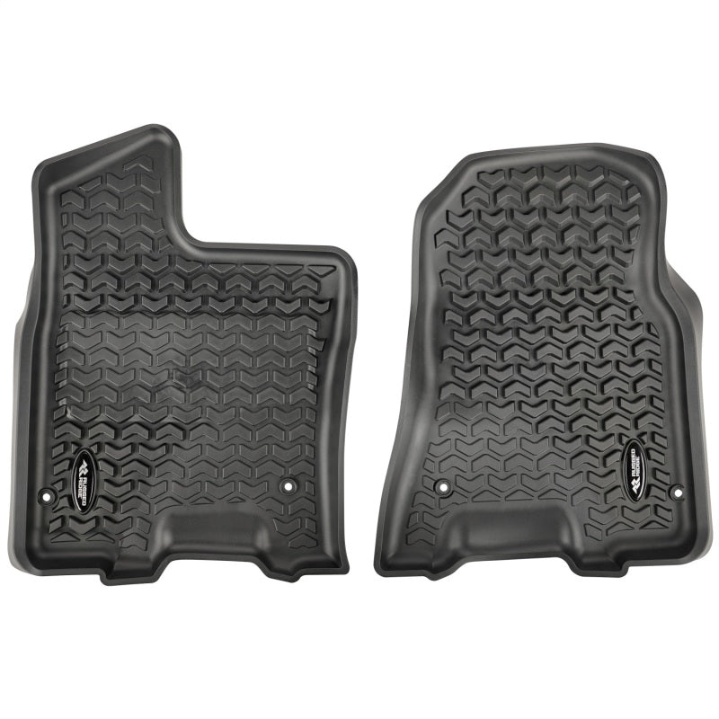 Rugged Ridge Floor Liner Set Front Pair Black 19 RAM 1500 Floor Mats - Rubber Rugged Ridge
