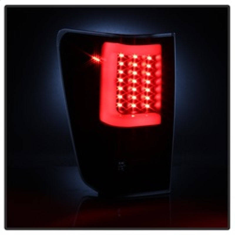 xTune 04-15 Nissan Titan Light Bar LED Tail Lights - Black (ALT-ON-NTI04-LBLED-BK) Tail Lights SPYDER