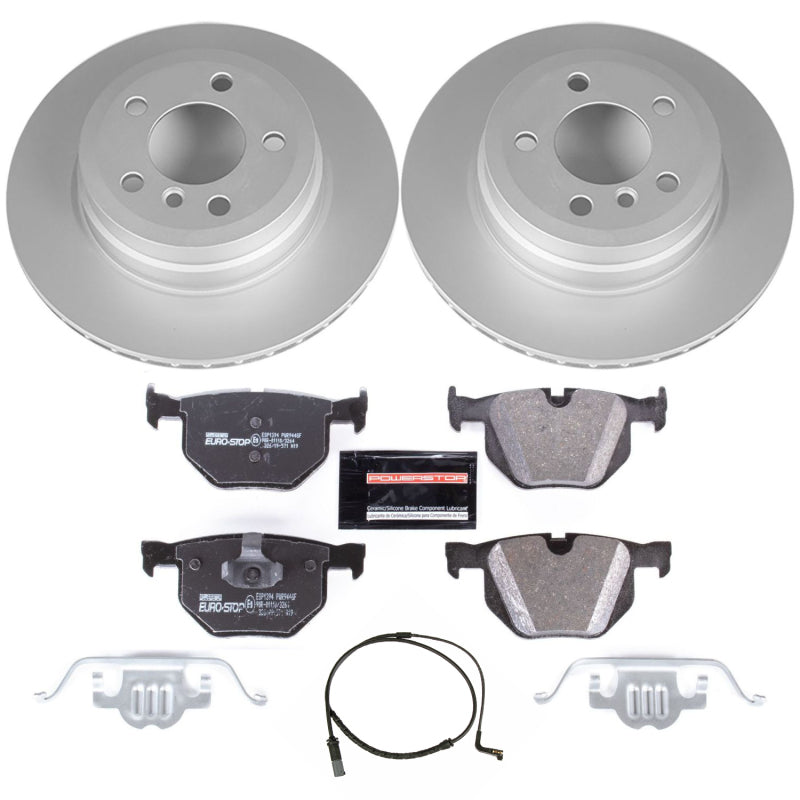 Power Stop 07-15 BMW X5 Rear Euro-Stop Brake Kit Brake Kits - OE PowerStop