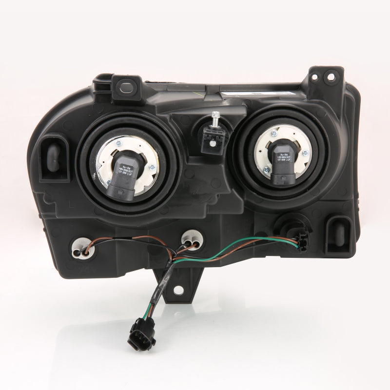 ANZO 2005-2010 Chrysler 300 Crystal Headlight Chrome Amber Headlights ANZO