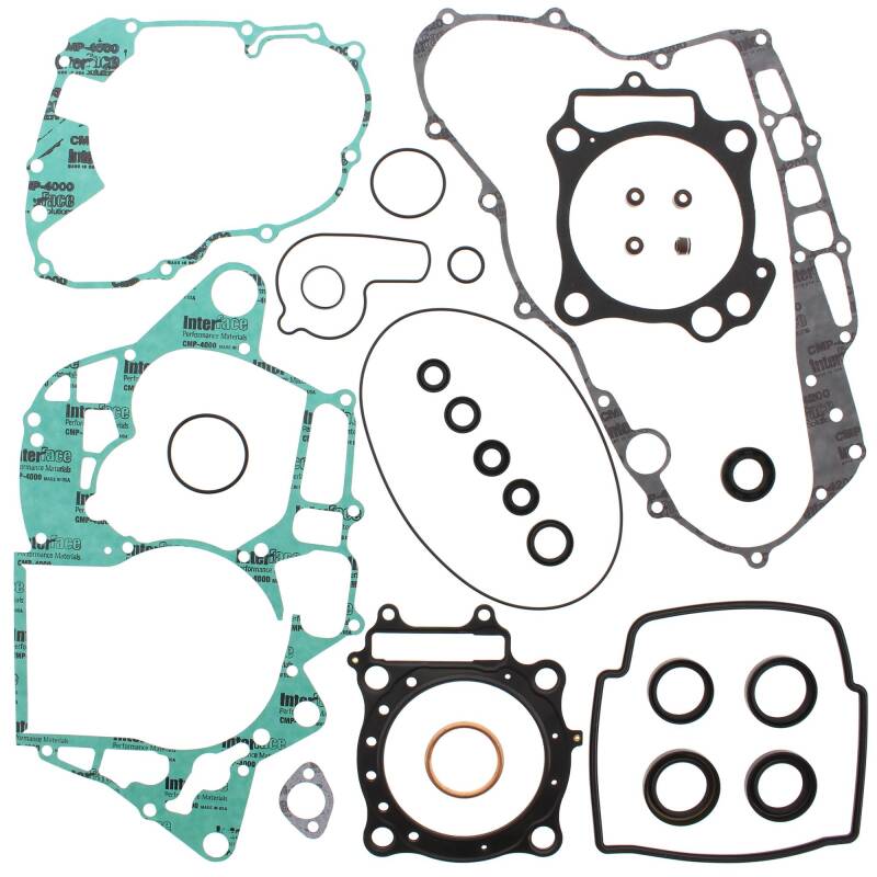 Vertex Gaskets 04-05 Honda TRX450R Complete Gasket Kit w/ Oil Seals Engine Hardware Vertex Pistons