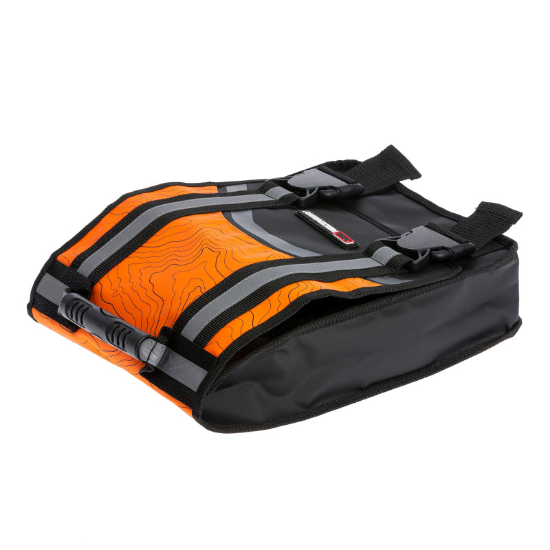 ARB Compact Recovery Bag Orange and Black Topographic Styling PVC Material Dual Internal Pockets Tow Straps ARB