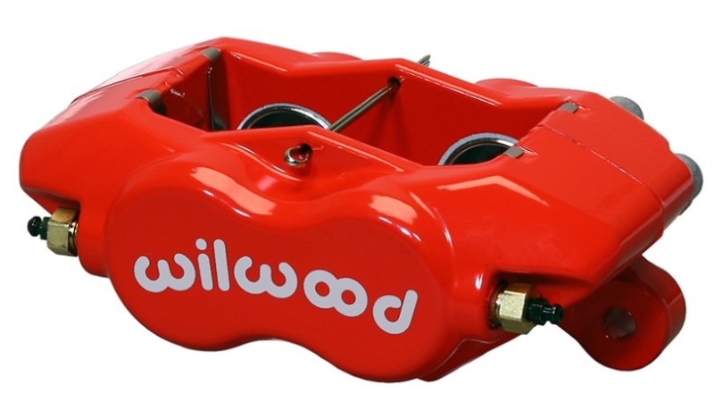 Wilwood Caliper-Forged Dynalite-Red 1.75in Pistons .81in Disc Brake Calipers - Perf Wilwood
