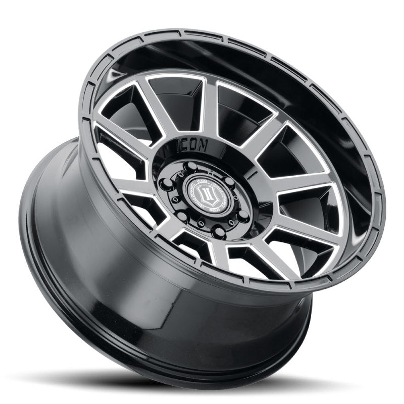 ICON Recoil 20x10 5x5 -24mm Offset 4.5in BS Gloss Black Milled Spokes Wheel Wheels - Cast ICON