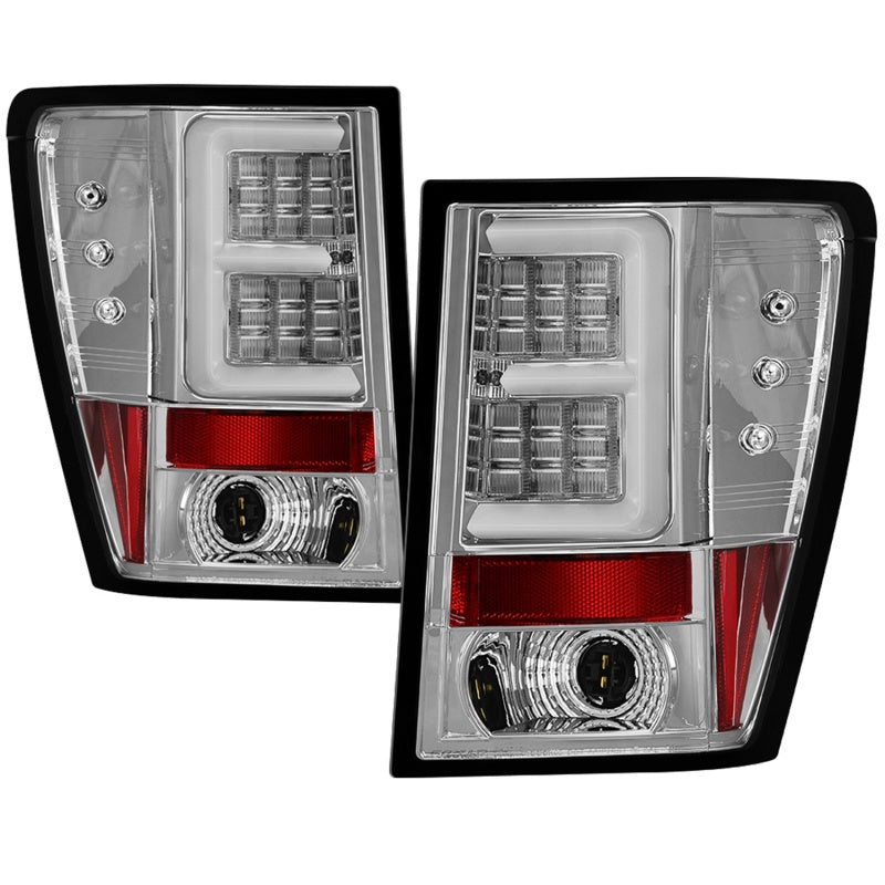 Spyder Jeep Grand Cherokee 05-06 Version 2 Light Bar LED Tail Lights - Chrome Tail Lights SPYDER
