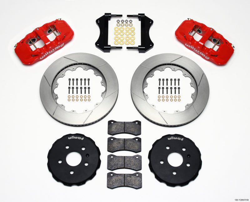 Wilwood AERO6 Front Hat Kit 14.25 Red 2010-2015 Camaro Big Brake Kits Wilwood
