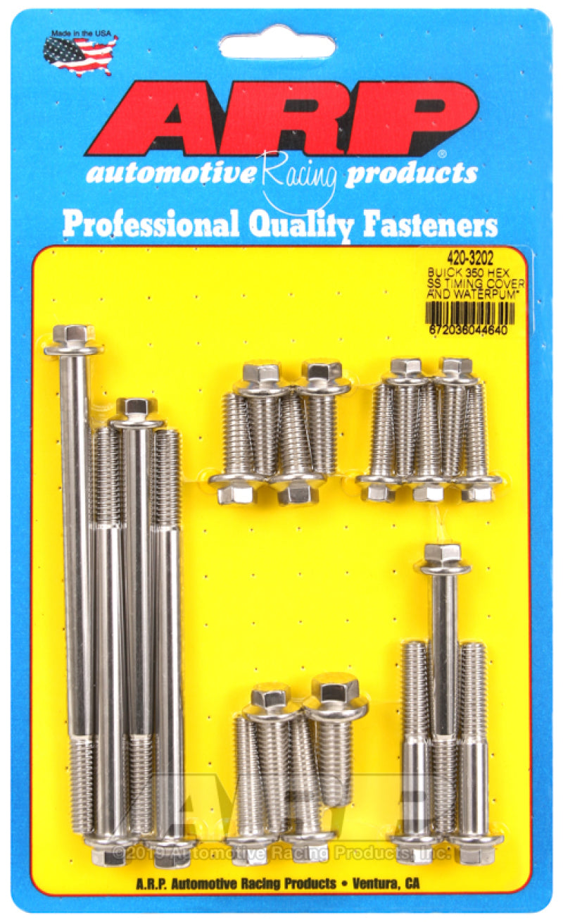 ARP Buick 350 SS Hex Timing Cover and Water Pump Bolt Kit Hardware Kits - Other ARP