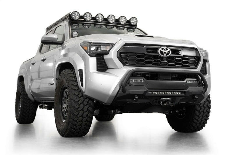 ADD 2024+ Toyota Tacoma Stealth Center Mount Winch Front Bumper w/ Top Hoop Bumpers - Steel Addictive Desert Designs