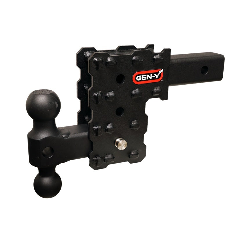 Gen-Y Phantom-X 2in Solid Shank 4.5in Drop 1K TW 10K Hitch w/GH-031 Dual-Ball Mount Hitch Receivers GEN-Y Hitch