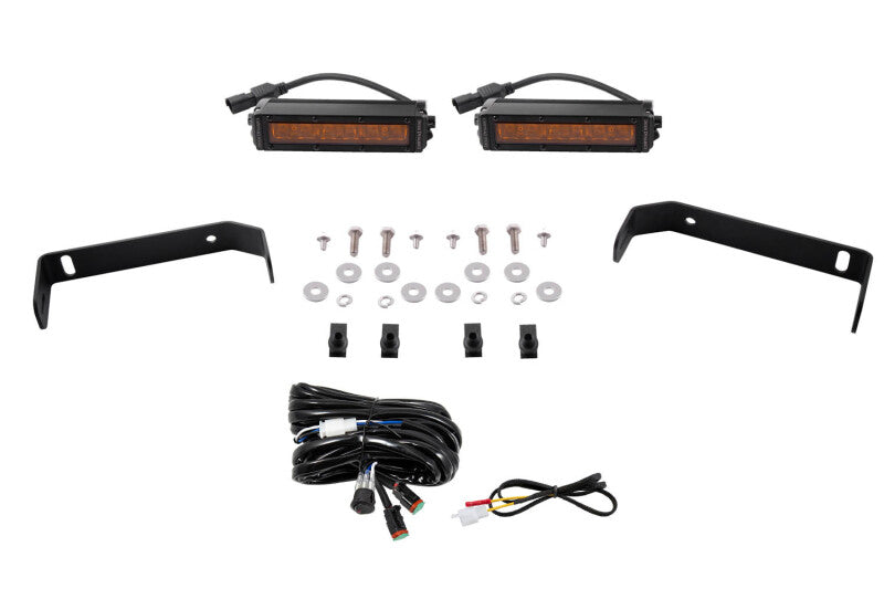 Diode Dynamics 19-21 Ford Ranger SS6 LED Lightbar Kit - Amber Driving Light Bars & Cubes Diode Dynamics