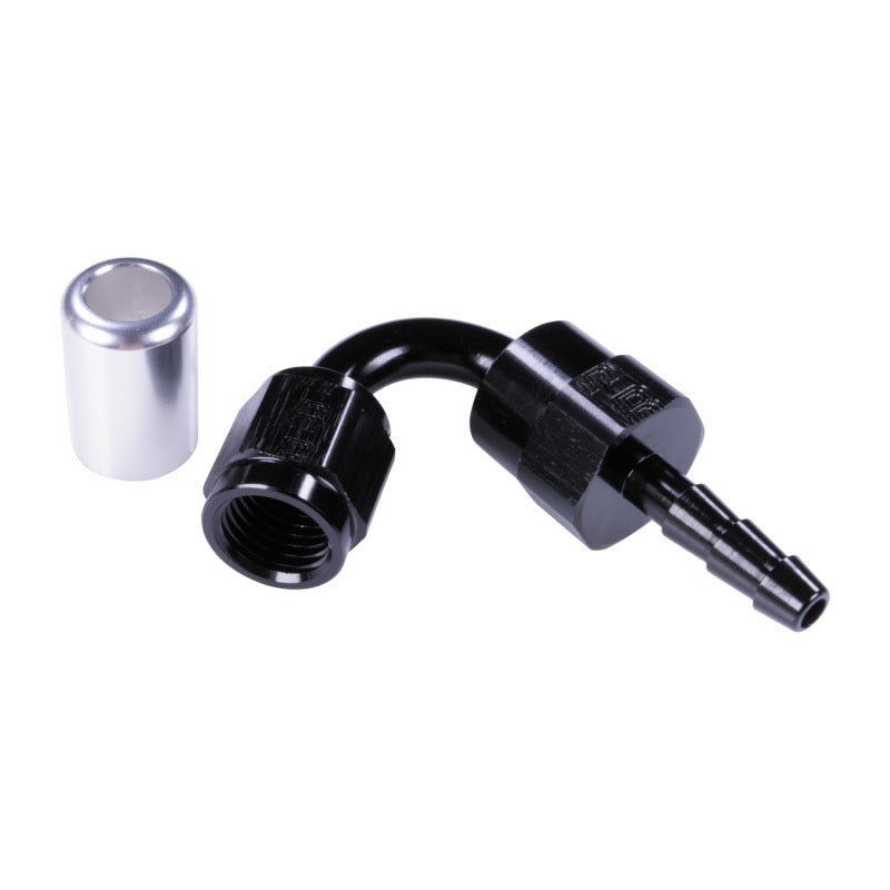 Russell 4AN ProClassic Crimp 120 Degree Hose End - Black Fittings Russell