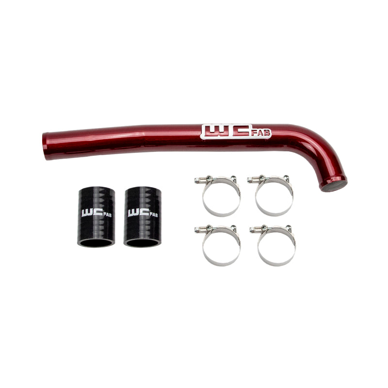 Wehrli 19-23 Cummins 6.7L Upper Coolant Pipe - WCFab Red Radiator Hoses Wehrli