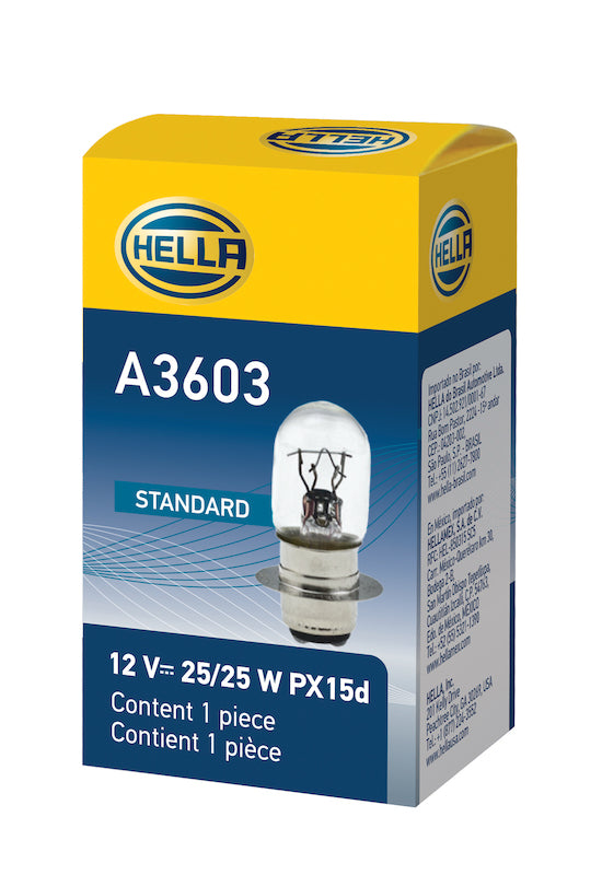 Hella Bulb 3603 12V 25/25W Px15D T6 Bulbs Hella