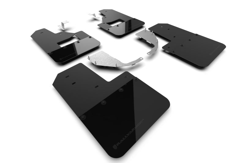 Rally Armor 21-25 Ford Bronco (Steel Bmpr + RB - NO Rptr/Sprt) Blk Mud Flap w/Met. Blk Logo Mud Flaps Rally Armor