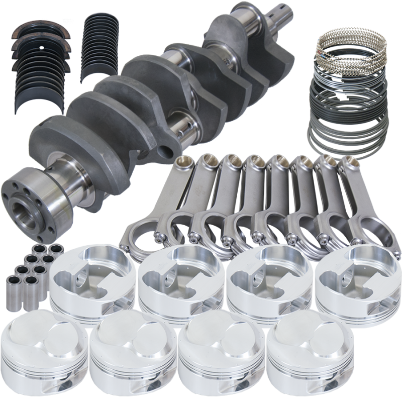 Eagle Chevy 502 1Pc 4.250in Counterwght Crank 6.535in H-Beam 46cc 4.560in Pistons Rotating Assembly Rotating Assemblies Eagle