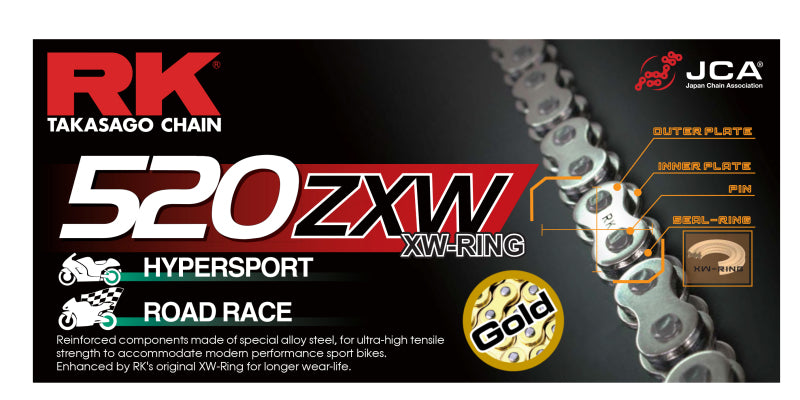 RK Chain 520ZXW-150 - Gold Chains RK Chain
