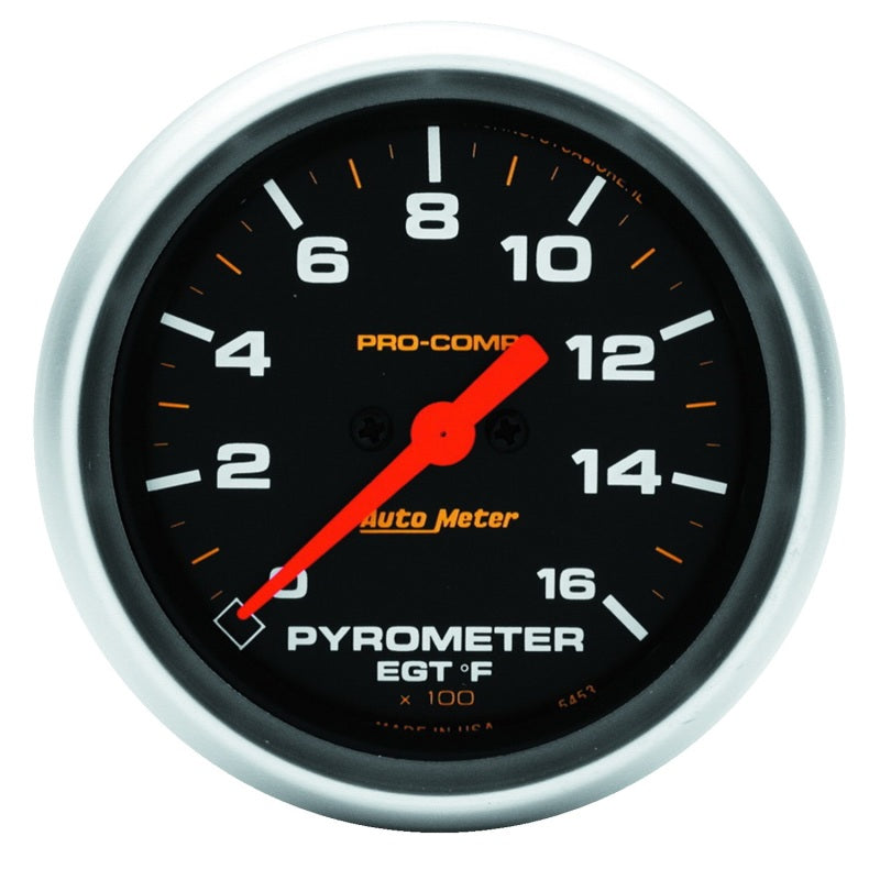 Autometer Pro Comp Full Sweep Electronic 1600F Pyrometer Gauge Gauges AutoMeter