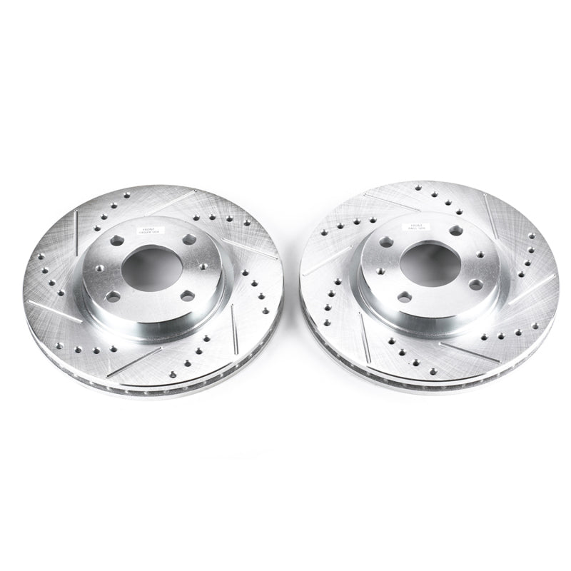 Power Stop 08-11 Ford Focus Front Evolution Drilled & Slotted Rotors - Pair Brake Rotors - Slot & Drilled PowerStop
