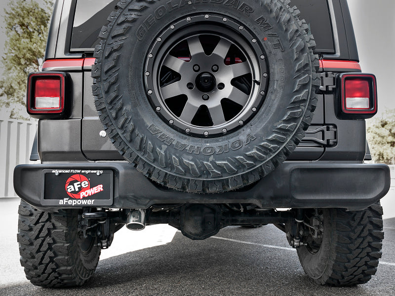 aFe MACH Force-Xp 2.5in 409SS Axle-Back Hi-Tuck Exh Sys w/ Pol Tip 18-20 Jeep Wrangler (JL) V6 3.6L Axle Back aFe
