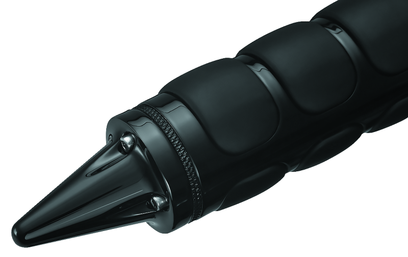 Kuryakyn Stiletto End Caps Grips Black Grips Kuryakyn