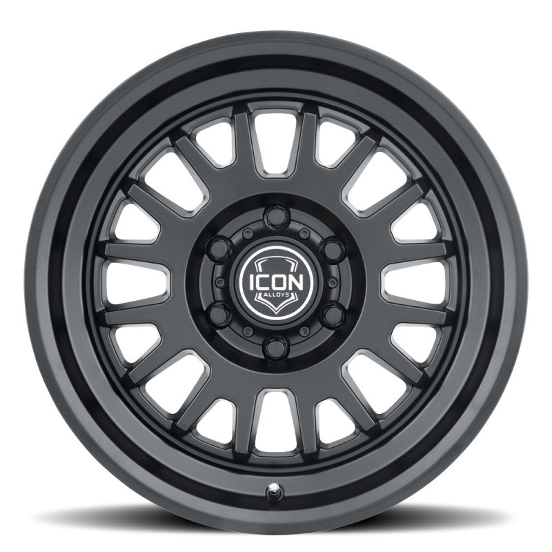 ICON Anza 17x8.5 6x5.5 0mm Offset 4.75in BS 106.1mm Hub Bore Satin Black Wheel Wheels - Cast ICON