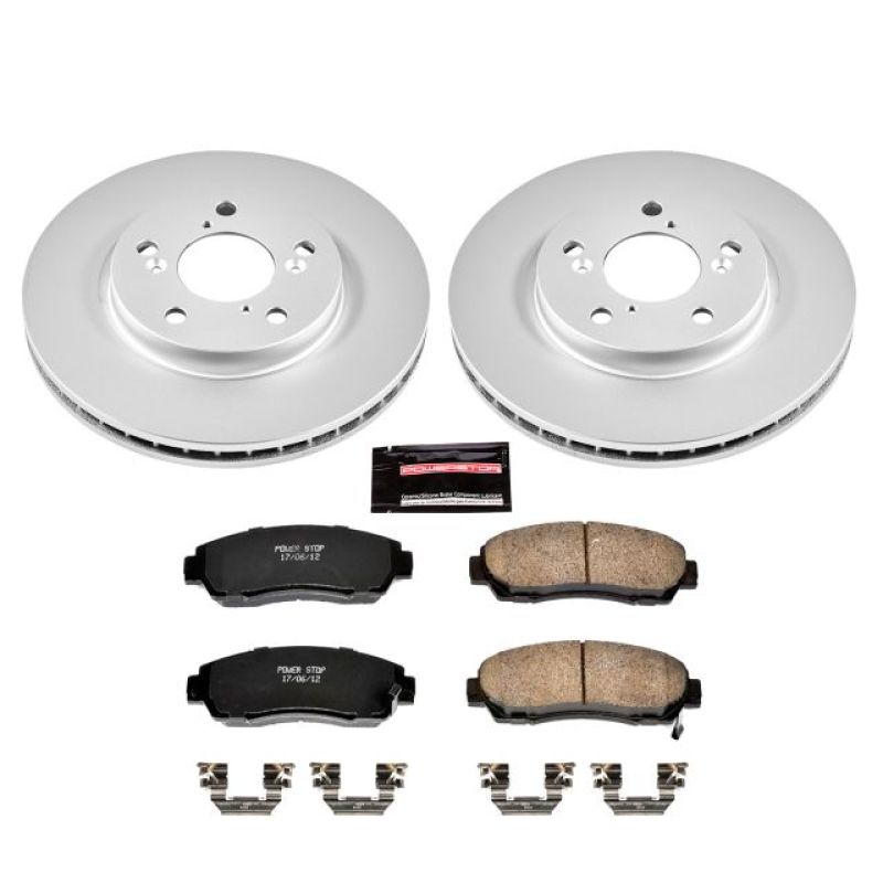 Power Stop 05-10 Honda Odyssey Front Z17 Evolution Geomet Coated Brake Kit Brake Kits - Performance Blank PowerStop