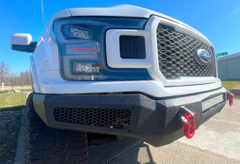 Fishbone Offroad 18-20 Ford F150 Pelican Front Bumper - Black Texture Bumpers - Steel Fishbone Offroad