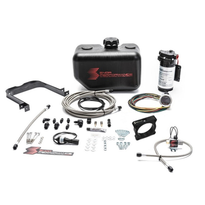 Snow Performance 15-17 Mustang EcB Stg 2 Boost Cooler Water Injection Kit (SS Braid Line & 4AN) Water Meth Kits Snow Performance
