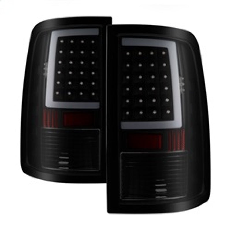 xTune 13-18 Dodge Ram 1500 (LED Model Only) LED Tail Lights - Blk Smk (ALT-ON-DRAM13V2-LBLED-BSM) Tail Lights SPYDER