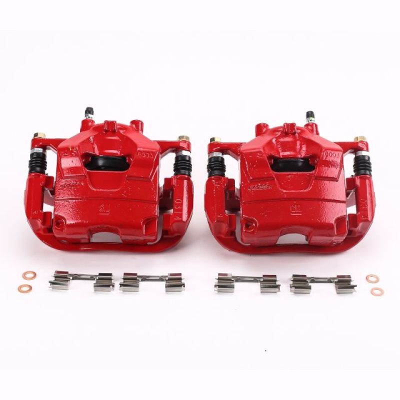 Power Stop 13-17 Buick Encore Front Red Calipers w/Brackets - Pair Brake Calipers - Perf PowerStop