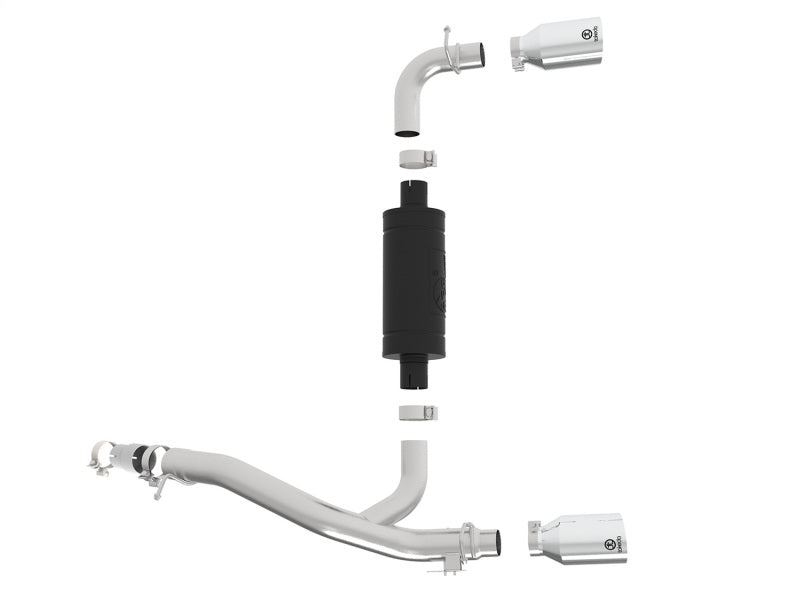 aFe Takeda 3in 304 SS Axle-Back Exhaust System w/ Polished Tip 16-18 Ford Focus RS 2.3L (t) Axle Back aFe