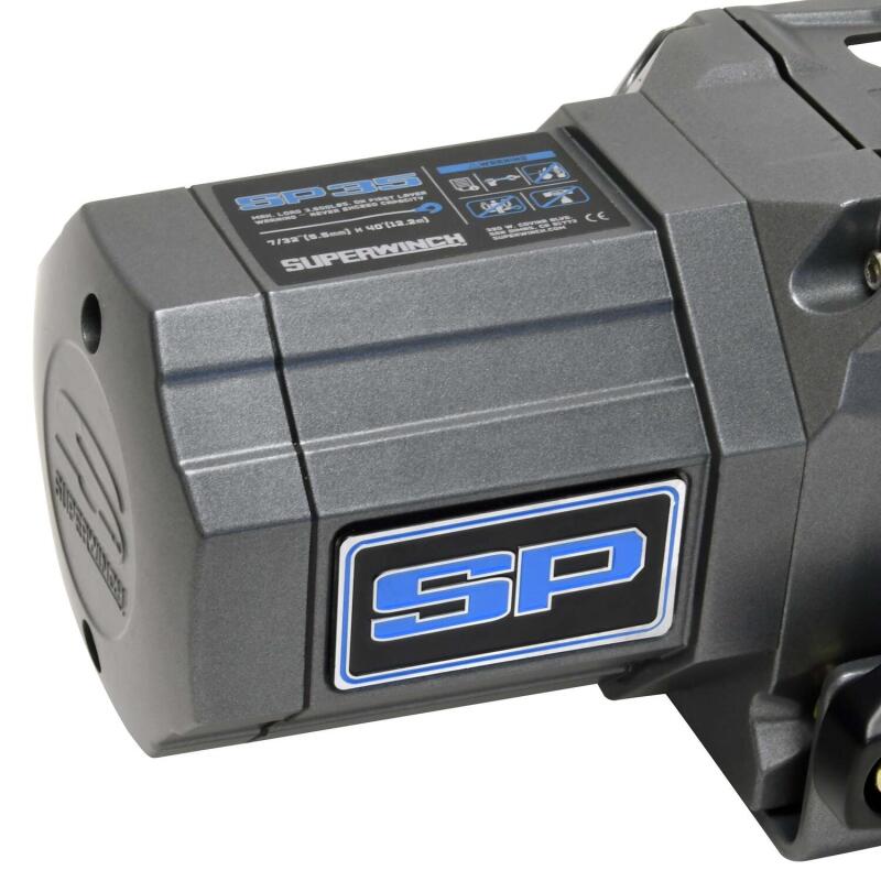 Superwinch 3500 LBS 12V DC 7/32in x 40ft Synthetic Rope Hawse Fairlead SP 35SR Winch Winches Superwinch