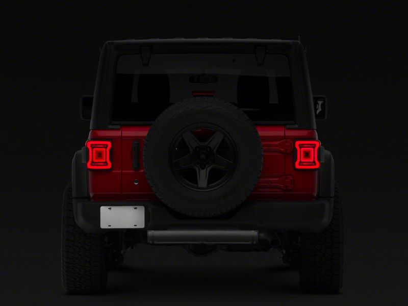 Raxiom 18-23 Jeep Wrangler JL Horizon LED Tail Lights- BlkHousing- Red Lens Tail Lights Raxiom