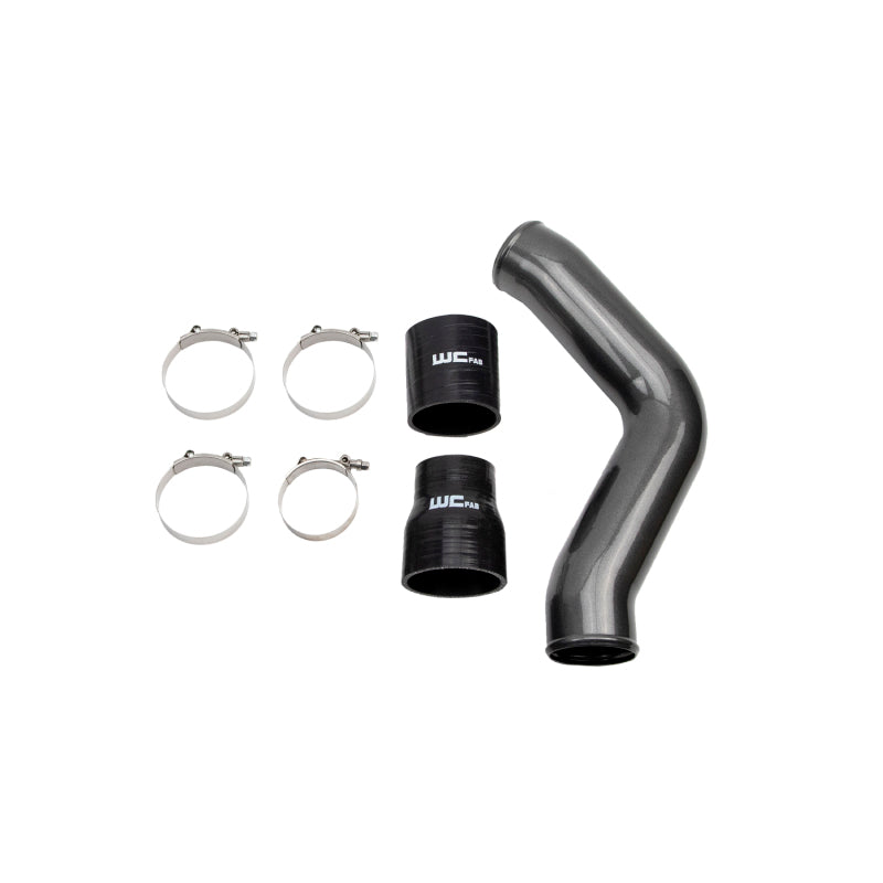 Wehrli 13-18 Cummins 6.7L Driver Side 3.5 in. Intercooler Pipe - Gloss Black Intercooler Pipe Kits Wehrli