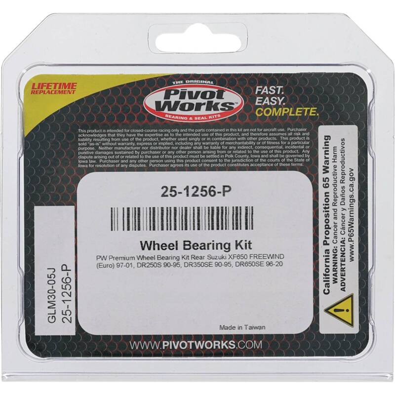 Pivot Works Suzuki Wheel Bearing Kit Premium Bearings Control Arms Pivot Works