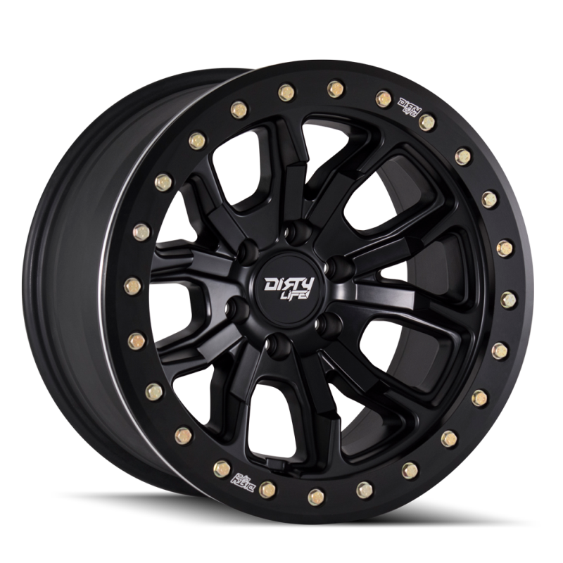 Dirty Life 9303 DT-1 20x9 / 6x135 BP / 12mm Offset / 87.1mm Hub Matte Black Wheel - Beadlock Wheels - Cast Dirty Life