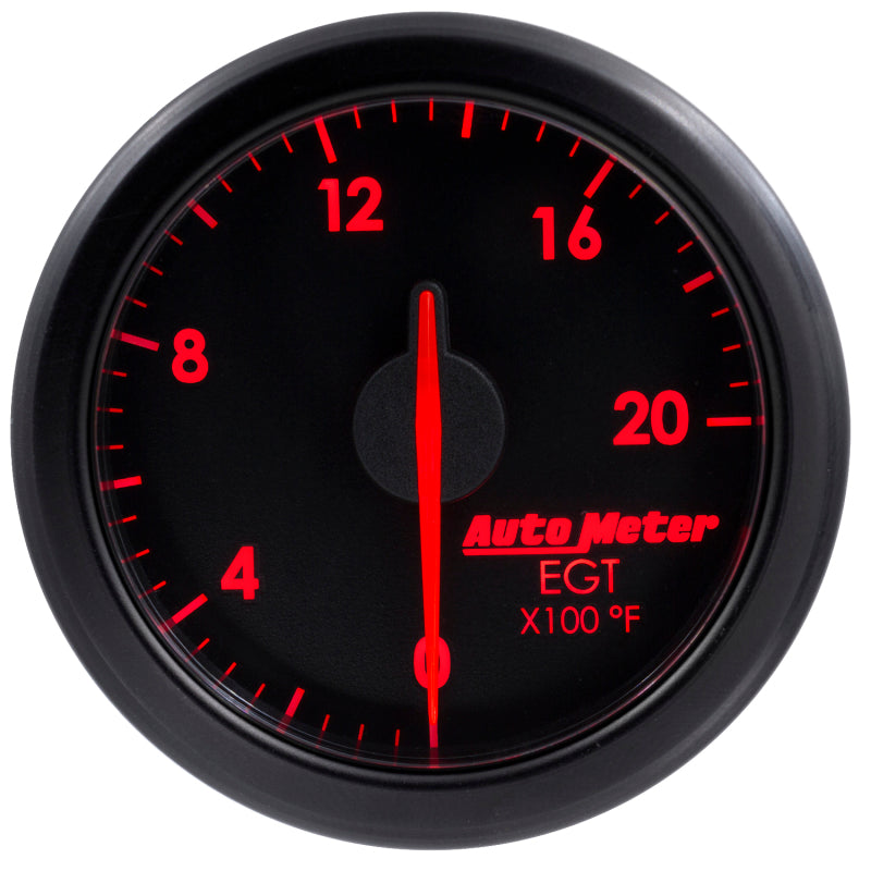 Autometer Airdrive 2-1/16in EGT Gauge 0-2000 Degrees F - Black Gauges AutoMeter
