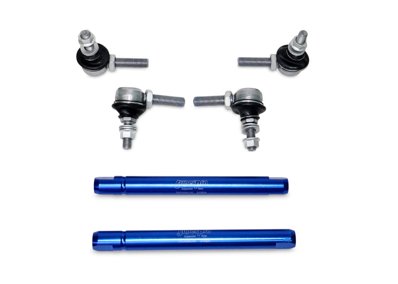 SuperPro 2004 Mazda 3 i Front HD Adjustable End Link Set (10mm Studs 254mm to 305mm) Sway Bar Endlinks Superpro