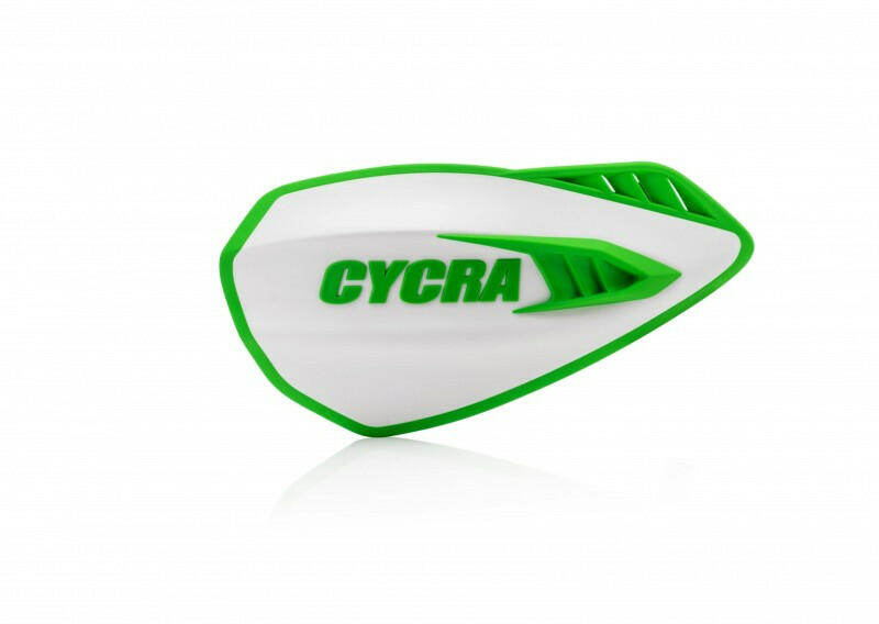 Cycra Cyclone MX - White/ Green Hand Guards Cycra